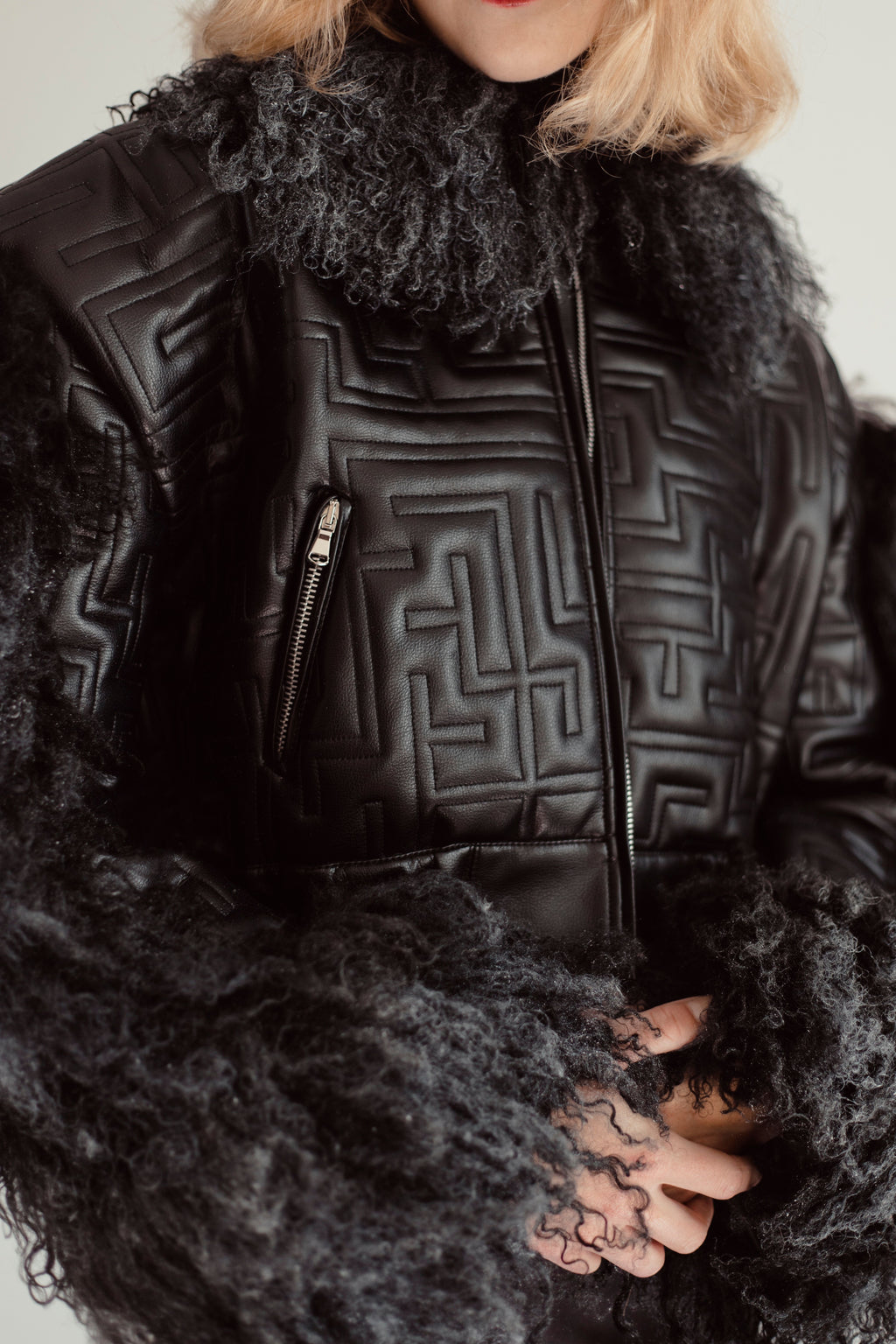 Labyrinth Quilted Leather Jacket